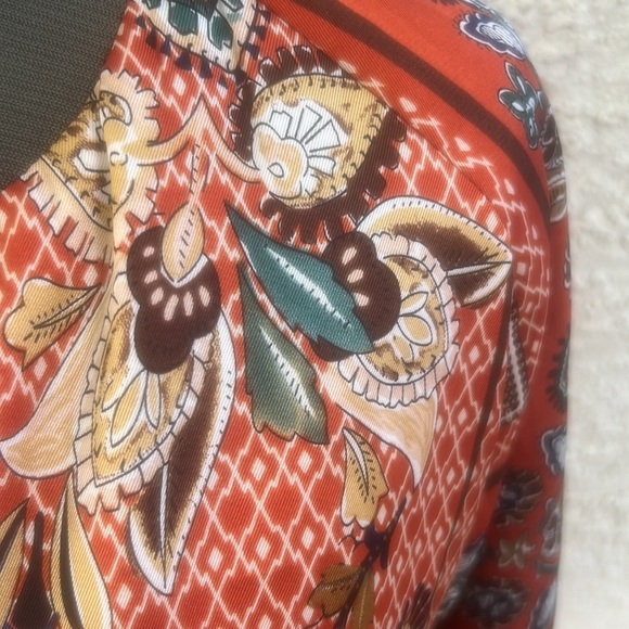 Blue b. Reversible Paisley Satin Bomber Jacket Women's Size M - Picture 4 of 12